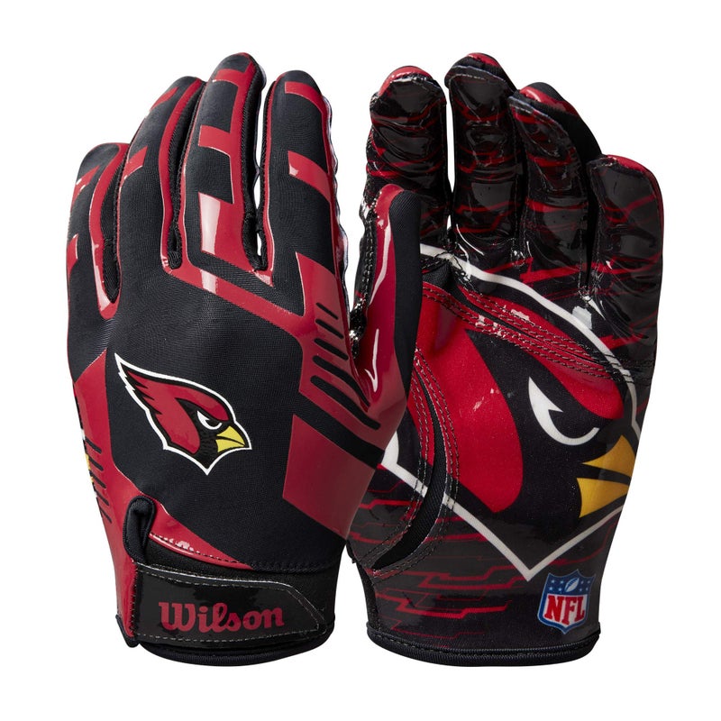 Wilson NFL Stretch Fit Football Gloves - Adult, Arizona Cardinals - Image 1